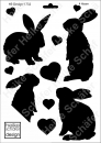 Schablone-Stencil A4 164-1732 4-Hasen